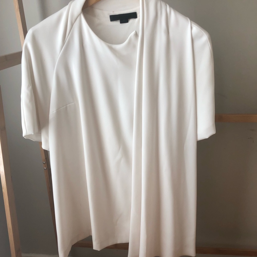 Alexander Wang White Draped Top